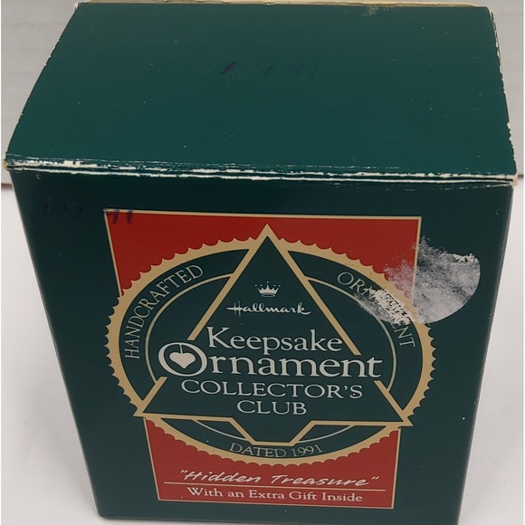 1991 Hallmark Keepsake Ornament Collector's Club Hidden Treasure Squirrel Acorn - Picture 10 of 11